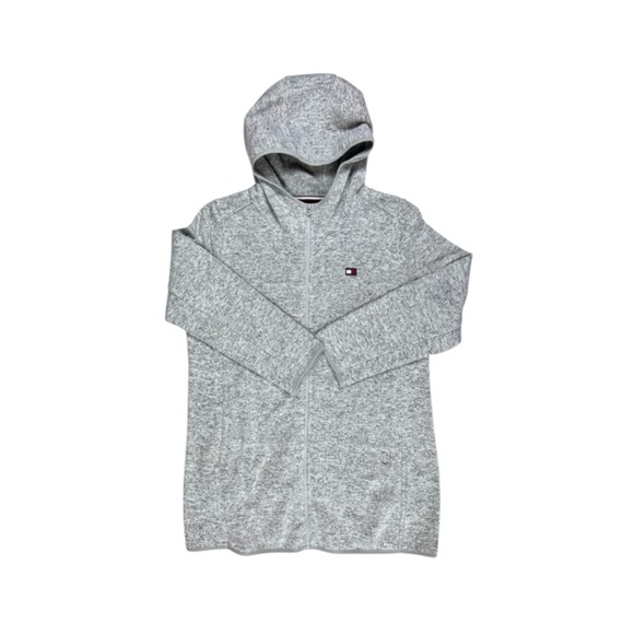 NWT Tommy Hilfiger Women’s Zip Up Hooded Cardigan, Gray or Off White Sz Lg - Picture 13 of 16